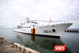 Sáng 4/9, tàu Badaro hô hiệu 3011, thuộc lực lượng Bảo vệ bờ biển Hàn Quốc đã cập cảng Tiên Sa, chính thức chuyến thăm hữu nghị Đà Nẵng trong 4 ngày.