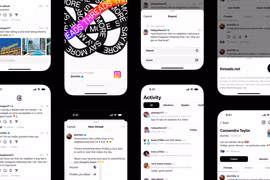Threads của Meta cạnh tranh trực tiếp với Twitter (Ảnh: Bloomberg)