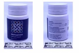 Thuốc Molnupiravir giả. Ảnh: Bộ Y tế