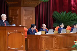Tổng Bí thư Nguyễn Phú Trọng phát biểu khai mạc Hội nghị trung ương 6 (khóa XIII) (Ảnh: VGP/Nhật Bắc)