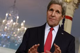 Ngoại trưởng Kerry nói Mỹ không tìm kiếm sự đối đầu với Nga - Ảnh: AFP