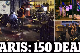 Hiện trường vụ tấn công khủng bố đẫm máu tại thủ đô Paris