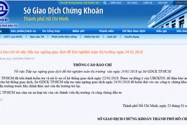 Thông báo của HoSE
