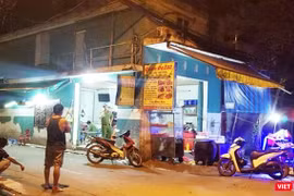 Hiện trường vụ án giết người ở quận Bình Tân rạng sáng 10/6/2019.