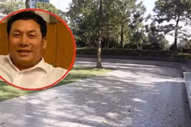 Chân dung ông Hà và khu vực cháu bé bị hành hung. 