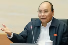 Thủ tướng Nguyễn Xuên Phúc phát biểu tại tổ - Ảnh: Quang Phúc.