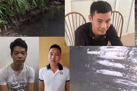 3 đối tượng thực hiện hành vi xả chất thải gây ô nhiễm nguồn nước sông Đà vừa bị tạm giữ.