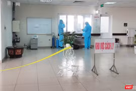 Khu vực cách ly phòng COVID-19 (Ảnh - Minh Thuý) 