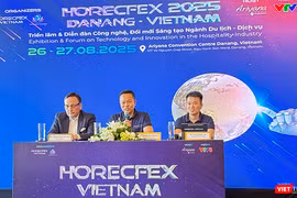 Ban tổ chức HorecFex Việt Nam trả lời hỏi đáp tại buổi công bố sự kiện Triển lãm và diễn đàn công nghệ, đổi mới sáng tạo ngành du lịch (HorecFex) 2025.