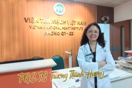 PGS. TS. Trương Thanh Hương ở Viện Tim mạch Việt Nam (Ảnh - Minh Thuý)