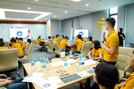 Chuyên gia FPT Digital thảo luận về chuyển đổi số với ban lãnh đạo và các trưởng phòng của Cát Tường Group