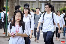 Thí sinh dự thi THPT quốc gia 2019.