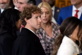 Giám đốc điều hành Meta Mark Zuckerberg, xuất hiện tại lễ nhậm chức của Donald Trump năm 2025. Ảnh: Business Insider.