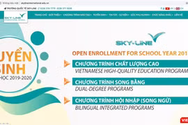 Trang tin điện tử của Trường liên cấp Sky-line đăng tải thông tin "mạo danh" trường quốc tế