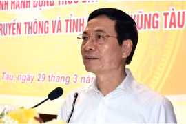 Bộ trưởng Nguyễn Mạnh Hùng phát biểu tại Hội nghị. Ảnh Mic