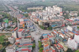 Một góc thị xã Mỹ Hào nhìn từ trên cao