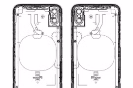 Bản vẽ mô tả iPhone 8 không có máy quét vân tay ở mặt lưng