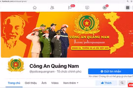 Giao diện trang facebook của lực lượng Công an tỉnh Quảng Nam