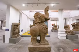 Hiện vật tượng Gajasimha (Voi - Sư tử) đang được lưu giữ tại Bảo tàng Điêu khắc Chăm Đà Nẵng vừa được công nhận là Bảo vật Quốc gia.