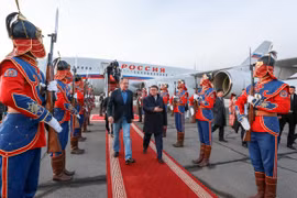 Ngoại trưởng Nga Lavrov trong chuyến thăm Mông Cổ hôm 14/4/2016 vừa qua.