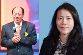 Ông Dương Quốc Cường và con gái Dương Huệ Nghiên (Ảnh: Yicai).