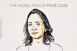 María Corina Machado, nữ chính trị gia Venezuela, chủ nhân Giải Nobel Hòa bình 2025. Ảnh: Dotdotnews 