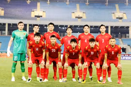 Đội tuyển chủ nhà Việt Nam được Sofascore chấm trung bình 6,61 điểm. Ảnh VFF.