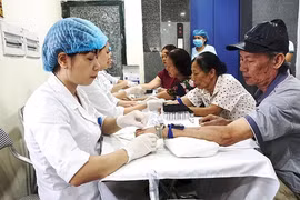 Khám sàng lọc bệnh tim mạch và bệnh tăng huyết áp cho người cao tuổi.