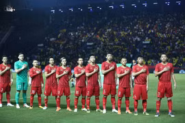 ĐT Việt Nam trên sân sân Chang Arena (ảnh TTXVN)