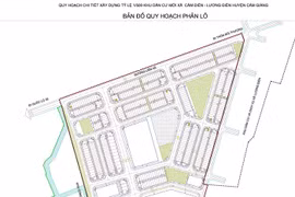 Bản đồ quy hoạch phân lô khu dân cư mới Cẩm Điền - Lương Điền/ Ảnh: baohaiduong.vn