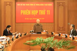 Tổng Bí thư Nguyễn Phú Trọng phát biểu kết luận phiên họp