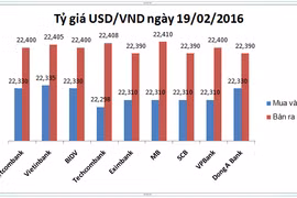 Tỷ giá USD/VND hôm nay (19/2): Cao nhất 22.410 đồng/USD