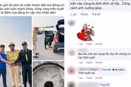 Cảnh sát giúp tài xế gặp sự cố trên cao tốc, dân mạng thả nghìn lượt yêu thích