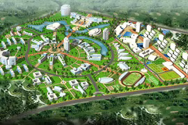 Mô hình quy hoạch Khu công nghệ cao Hòa Lạc. 