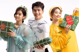 Khả Ngân, Quốc Anh và Hoàng Yến Chibi (Ảnh: Đoàn phim cung cấp) 