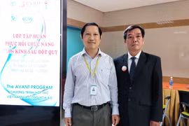 BS Lê Văn Tuấn và DS Lâm Thanh Hải tại chương trình tập huấn ngày 23/11(Ảnh: Hoà Bình)