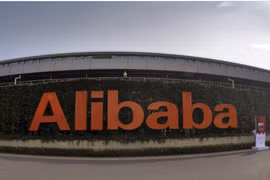 Logo của Alibaba tại trụ sở của Tập đoàn ở Hàng Châu (Triết Giang - Trung Quốc) 