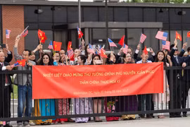 Chào mừng Thủ tướng và đoàn cấp cao tại Washington DC. Ảnh Thanh Tuấn