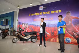 Suzuki Việt Nam hy vọng đây sẽ làm món quà ý nghĩa dành tặng cho những cống hiến của tuyển thủ Quang Hải trong VCK U23 châu Á 2018