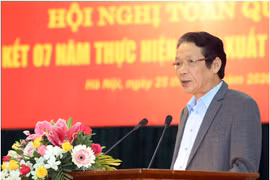 Thứ trưởng Hoàng Vĩnh Bảo phát biểu tại Hội nghị. Ảnh MIC
