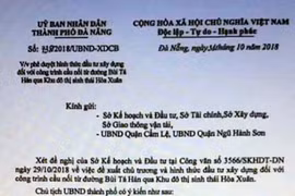 Cơ quan An ninh điều tra Công an Đà Nẵng đã vào cuộc điều tra vụ văn bản giả mạo này.