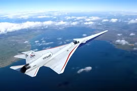 Đồ họa máy bay phản lực QueSST của NASA cho thấy cấu hình cuối cùng của máy bay sau nhiều năm nghiên cứu và thiết kế kỹ thuật. Ảnh: Lockheed Martin