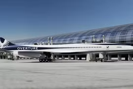 Đồ họa máy bay chở khách siêu âm Overture. Ảnh Boom Supersonic