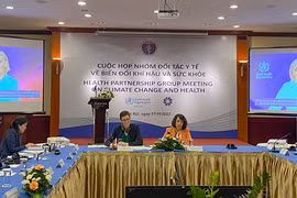 PGS.TS Nguyễn Thị Liên Hương - Thứ trưởng Bộ Y tế và đại diện WHO tại cuộc họp 