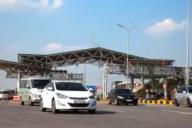 Trạm thu phí dự án BOT Quốc lộ 1 đoạn Hà Nội - Bắc Giang. Ảnh: Tổng cục Đường bộ.