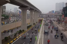 Việc thông xe hầm nút giao Thanh Xuân chính là mảnh ghép hoàn chỉnh cho nút giao 4 tầng đầu tiên của Hà Nội nhằm giảm áp lực giao thông. (Ảnh: Việt Hùng/Vietnam+)