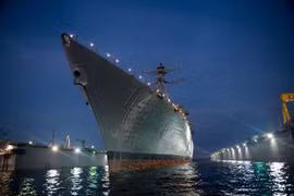 Tàu khu trục Arleigh Burke mới của Hải quân Mỹ, chiếc Ralph Johnson (DDG-114) - Ảnh: Huntington Ingalls Industries