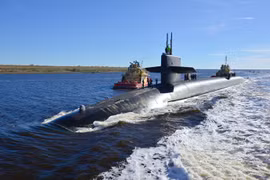 Tàu ngầm hạt nhân phóng tên lửa đạn đạo (SLBM) lớp Ohio, chiếc USS Alaska của Hải quân Mỹ - Ảnh: Bộ Quốc phòng Mỹ