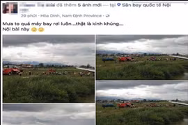 Hinh ảnh trên tài khoản facebook tung tin "máy bay rơi ở Nội Bài"