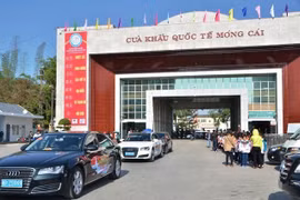 Xe đeo biển Trung Quốc được vào sâu trong đất Việt Nam 180 km. Ảnh: Báo Quảng Ninh